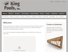 Tablet Screenshot of kingpoolsinc.com